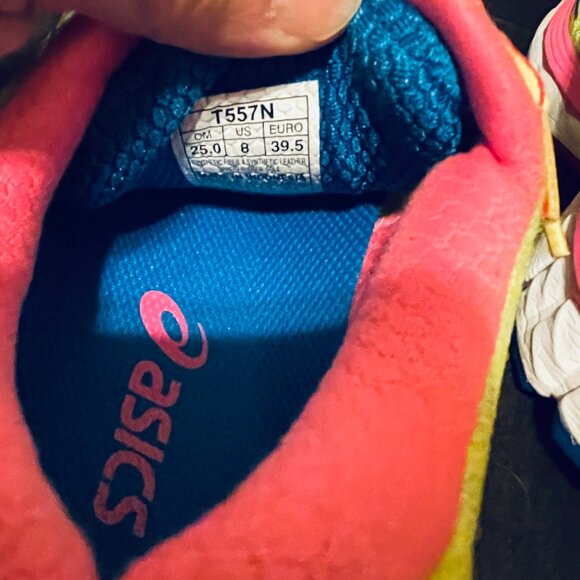 Mint Condition Asics GEL NIMBUS 17 Orange Turquoise White Womens 8 US 39.5 EUR - Picture 8 of 12